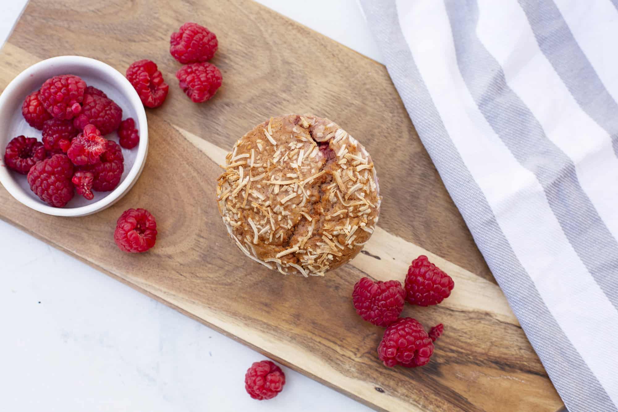 621. raspberry coconut muffin