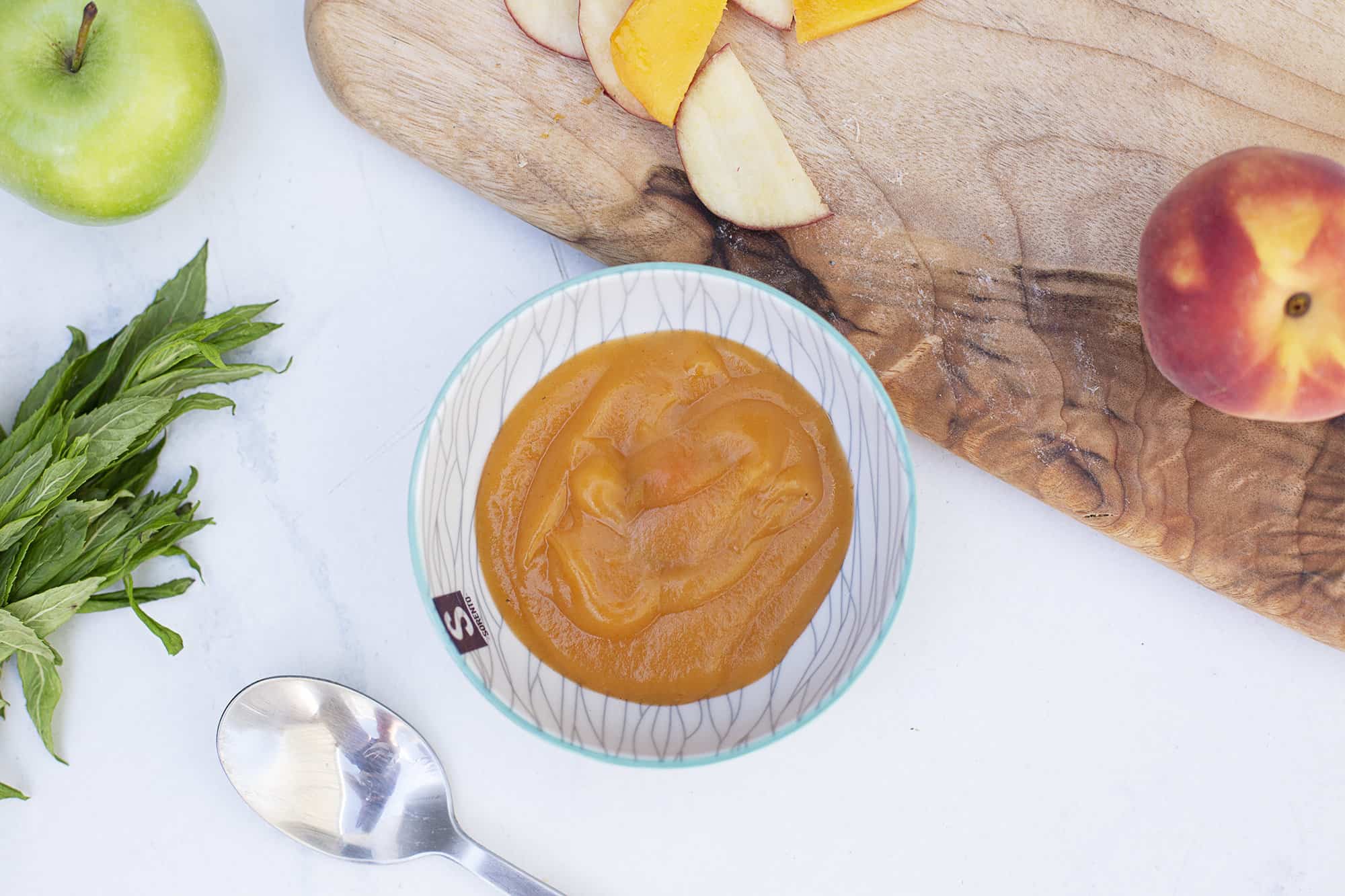 613. apple & peach puree