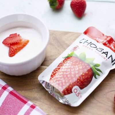 chobani strawberry side