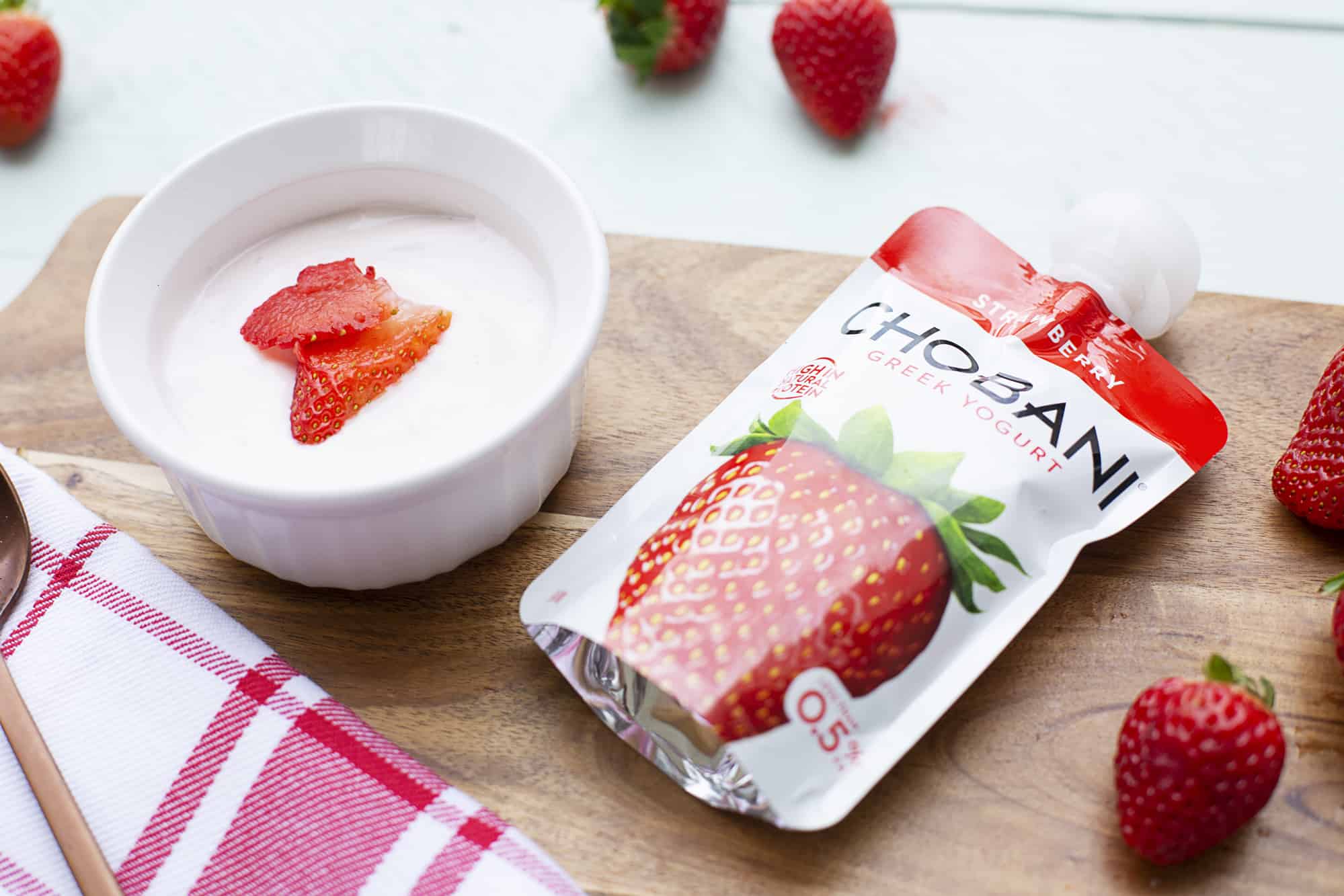 chobani strawberry side