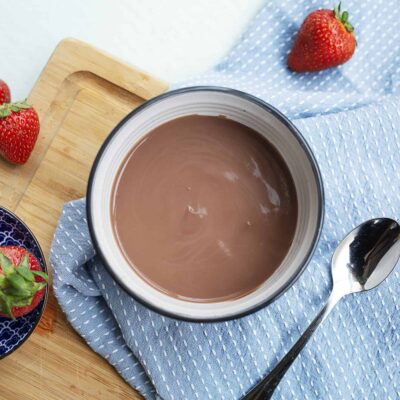 chocolate custard above