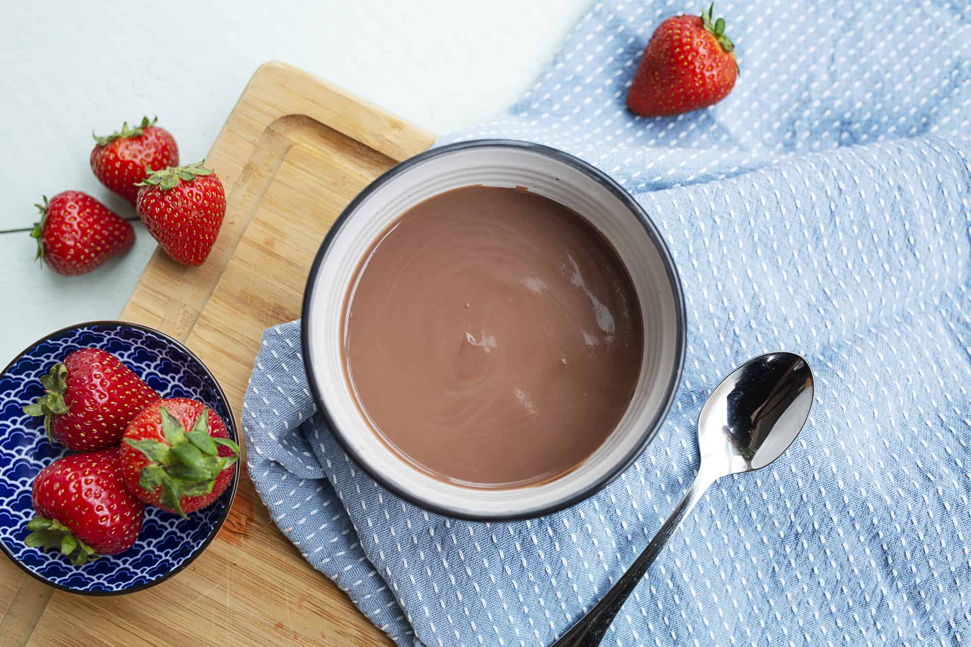 chocolate custard above