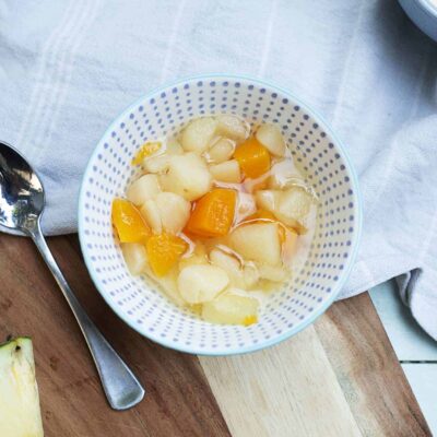 mixed fruit cup above