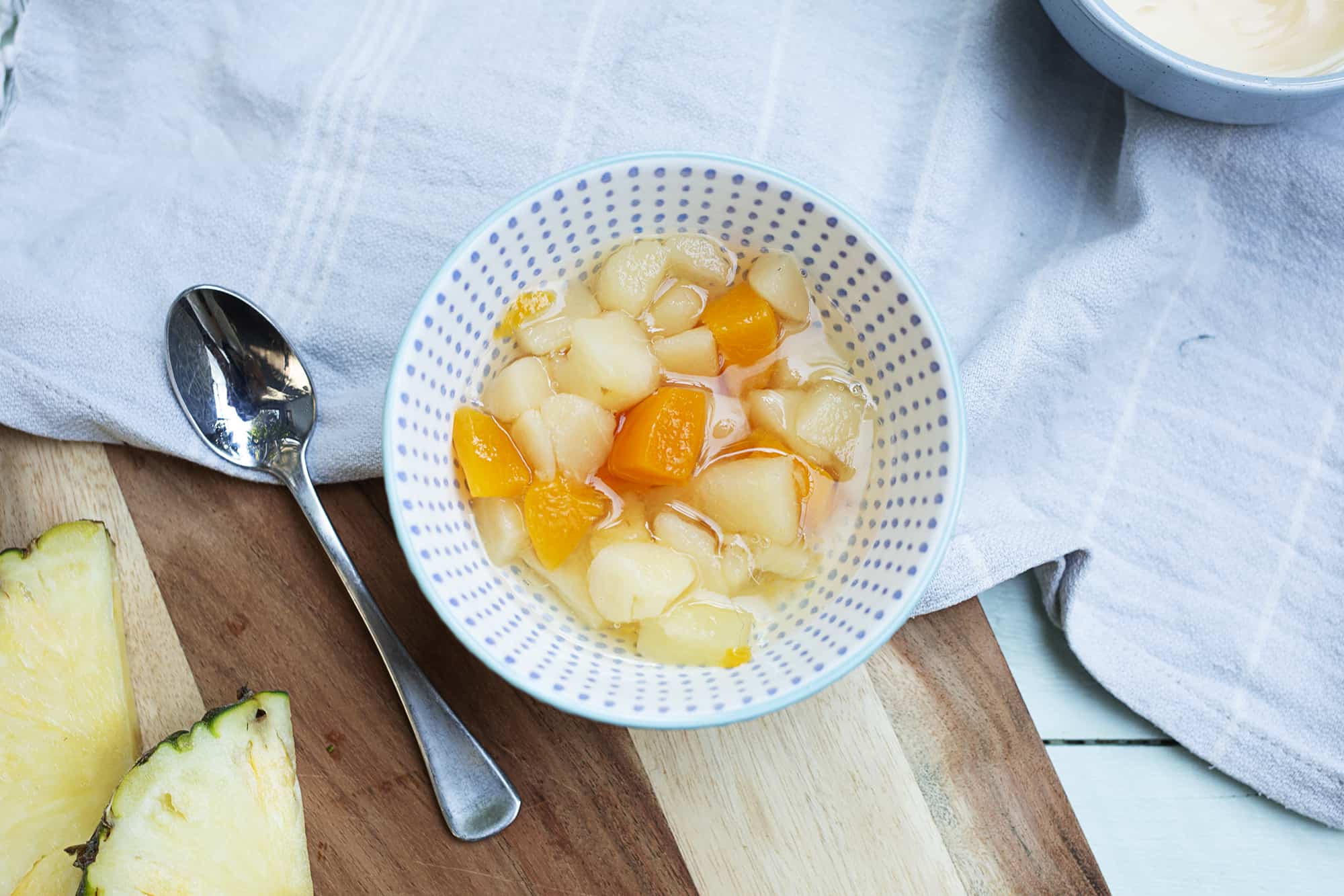 mixed fruit cup above