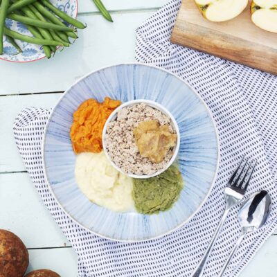 Roast Pork With Gravy & Apple Sauce Puree