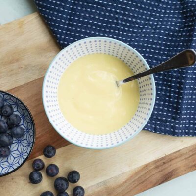 vanilla custard above