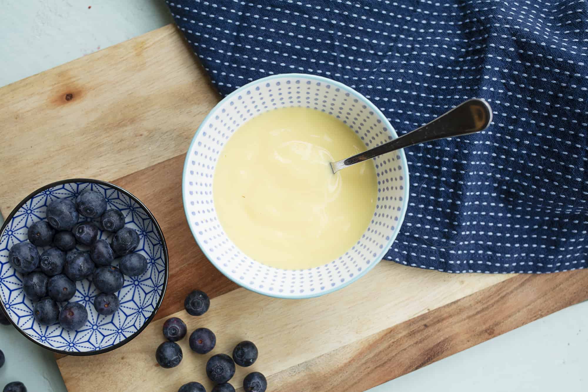 vanilla custard above