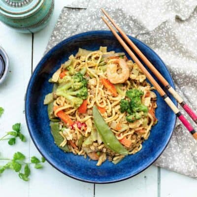1101. Pork and prawn Singapore noodles
