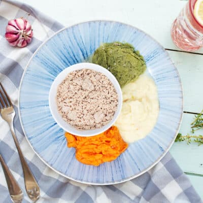 5027. chicken with garlic & thyme gravy minced & moist (level 5)