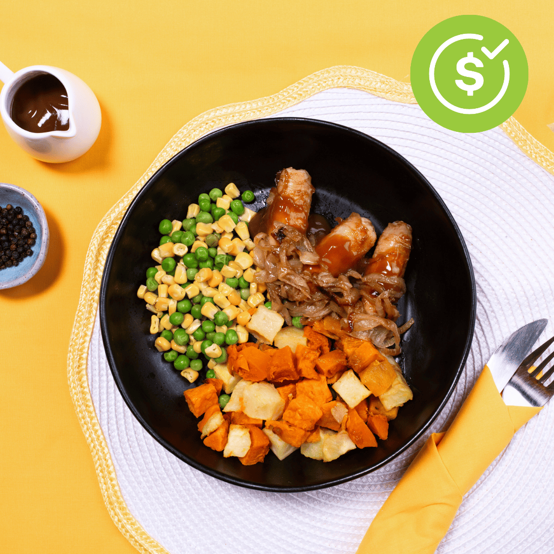 seasonal savers 1119 pork sausages & gravy