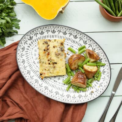 vegetable frittata above