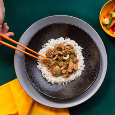 cashew chicken hand