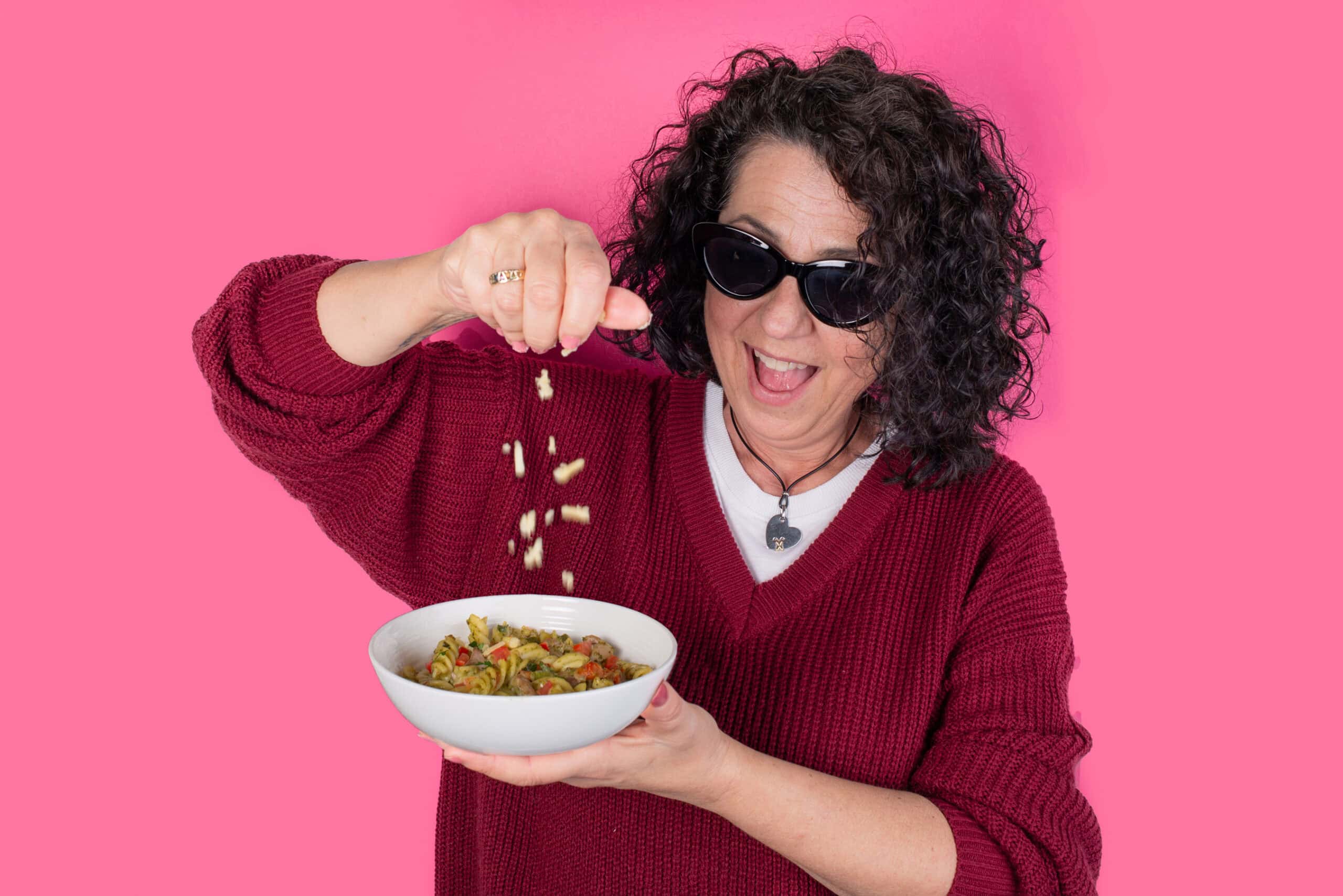 pesto pasta dropping cheese copy